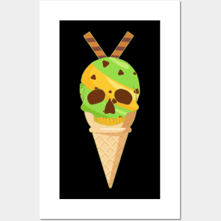 Ice Cream Skull Posters and Art